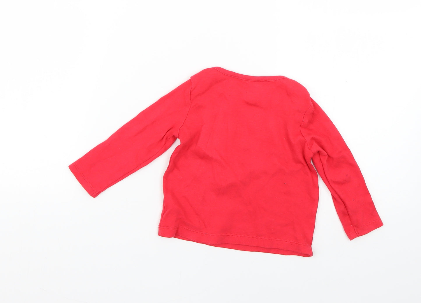 F&F Baby Red Geometric  Basic T-Shirt Size 6-9 Months
