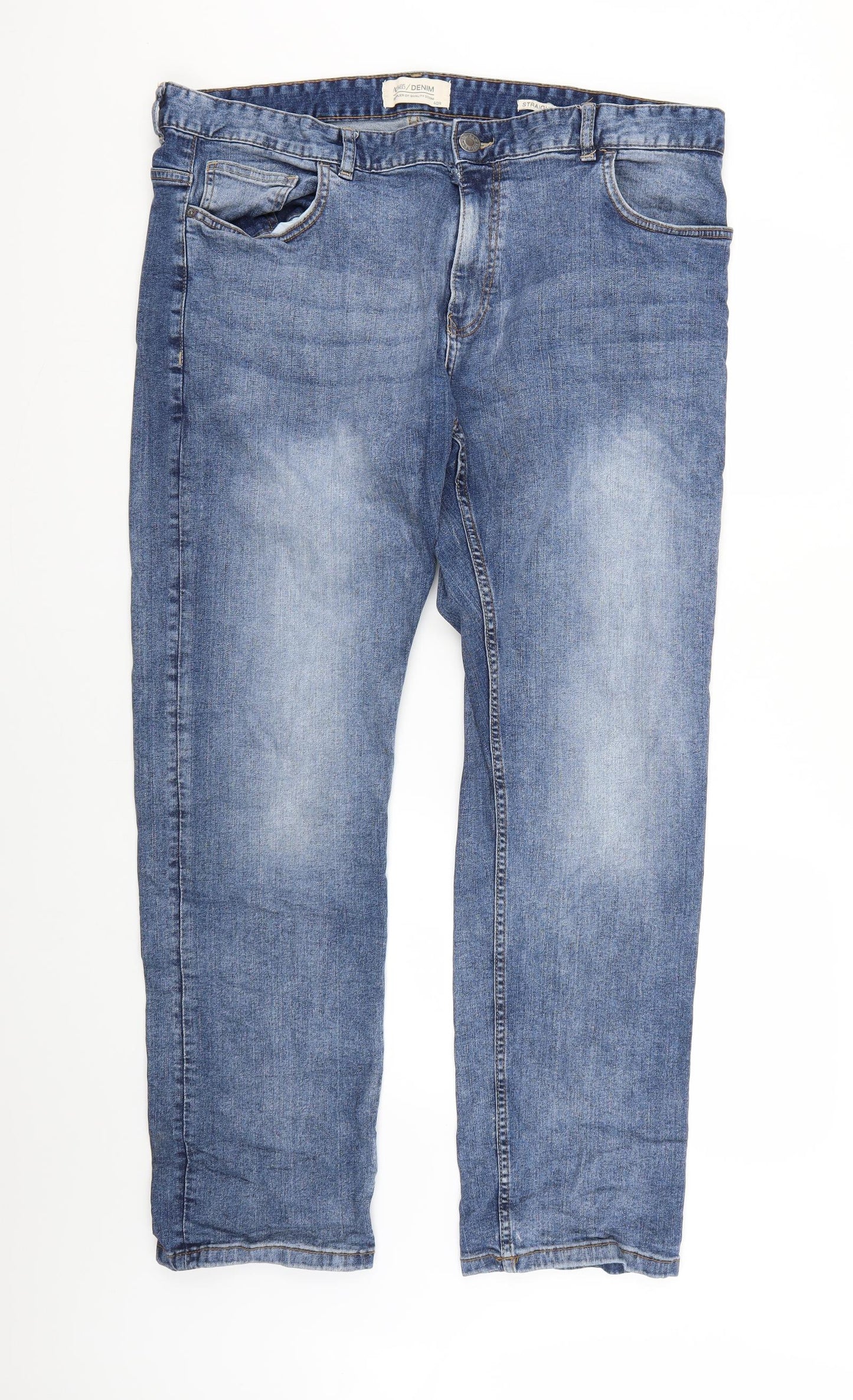 acw85 Mens Blue   Straight Jeans Size 40 L30 in