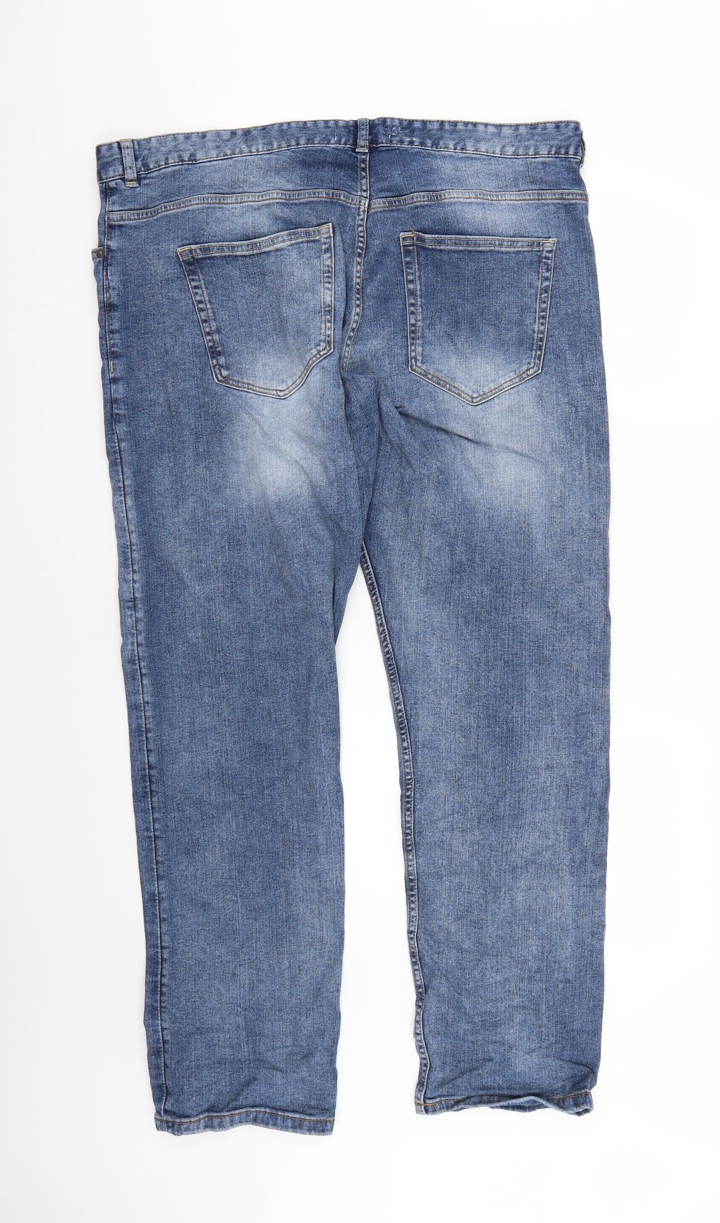 acw85 Mens Blue   Straight Jeans Size 40 L30 in