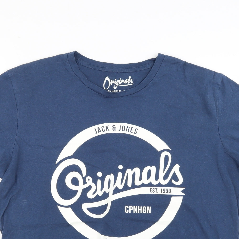 jack jones Mens Blue    T-Shirt Size L