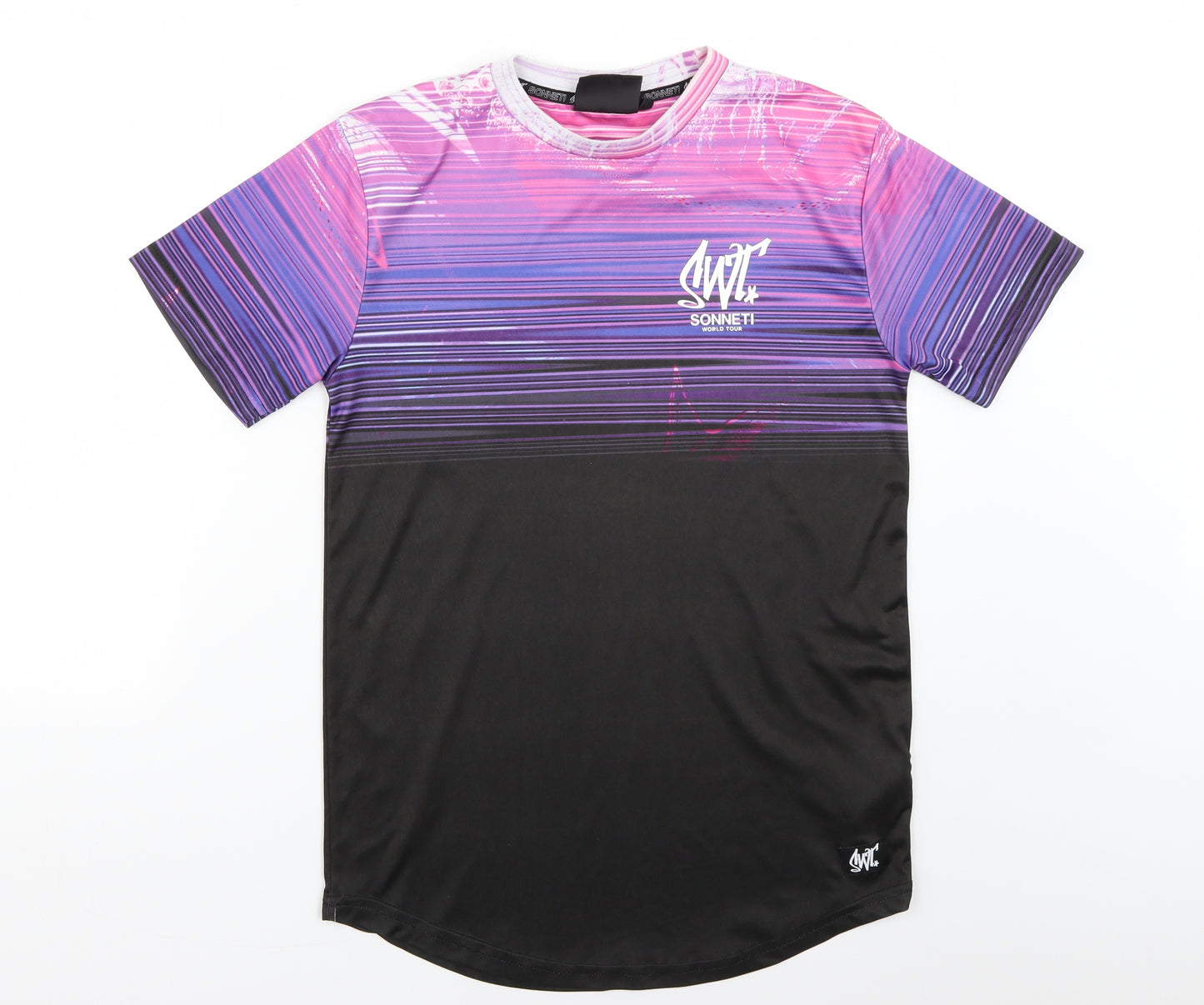 sonetti Mens Multicoloured Geometric   T-Shirt Size S