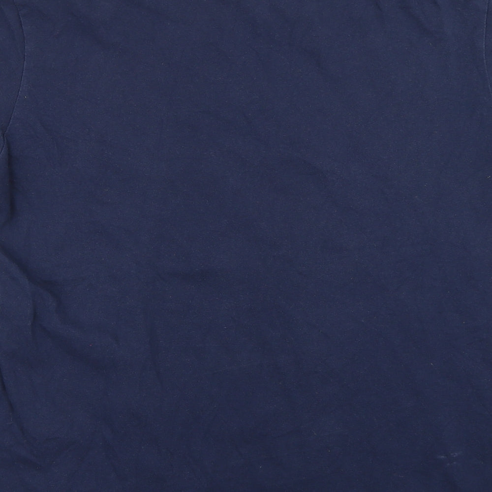 Gildan Mens Blue Geometric   T-Shirt Size L