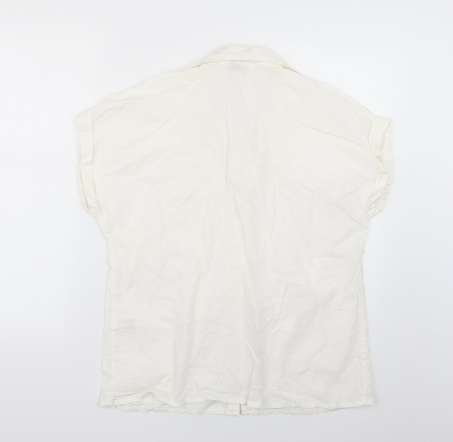 Avenue Womens White   Basic Button-Up Size 14