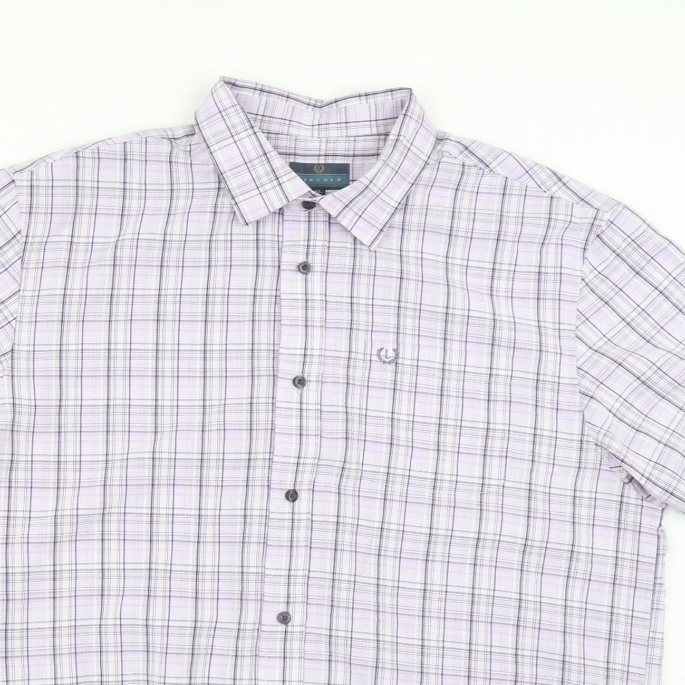 Lincoln Mens Multicoloured Check   Button-Up Size XL