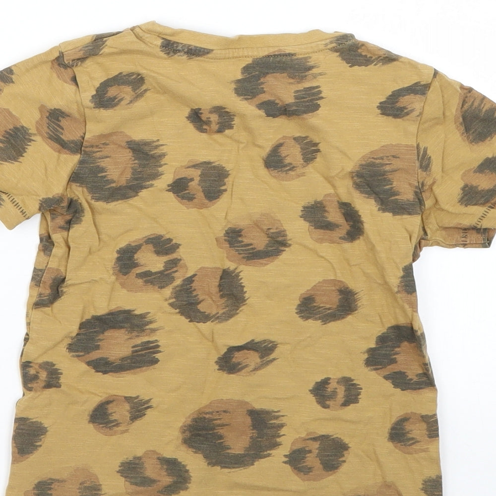 TU Boys Green Animal Print  Basic T-Shirt Size 4-5 Years