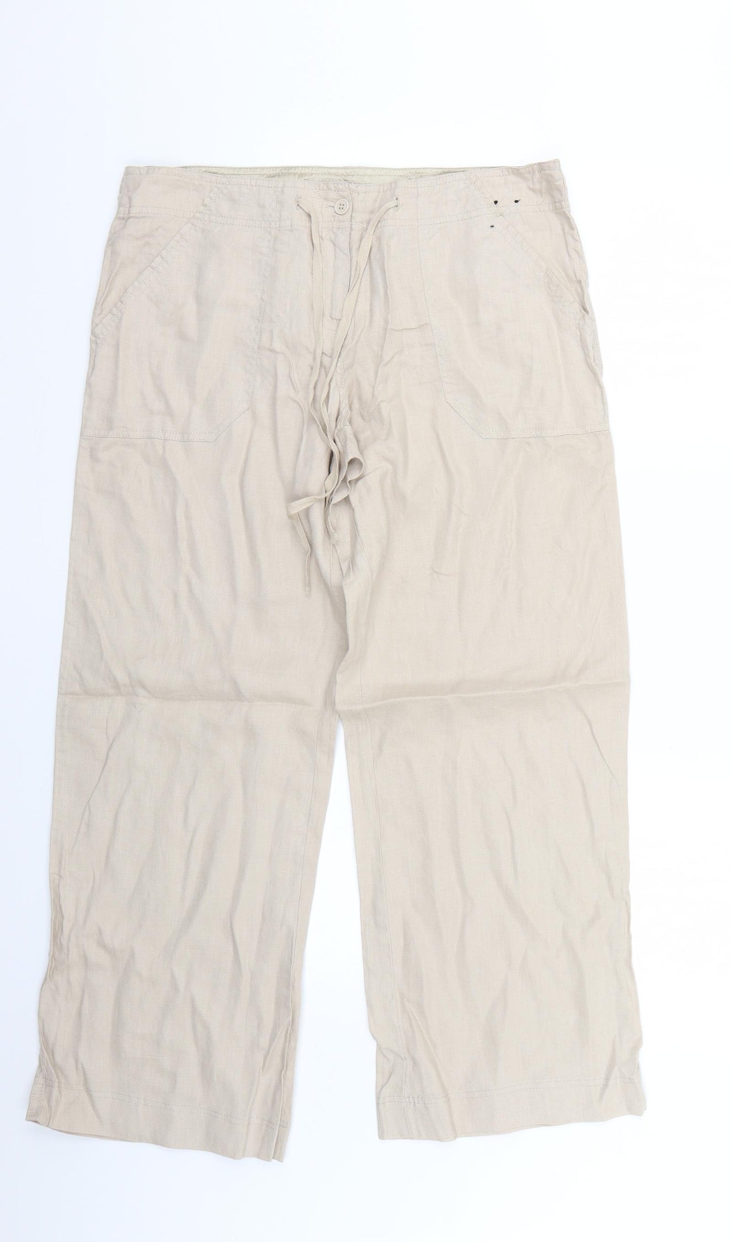 Atmosphere Womens Beige   Trousers  Size 12 L27 in