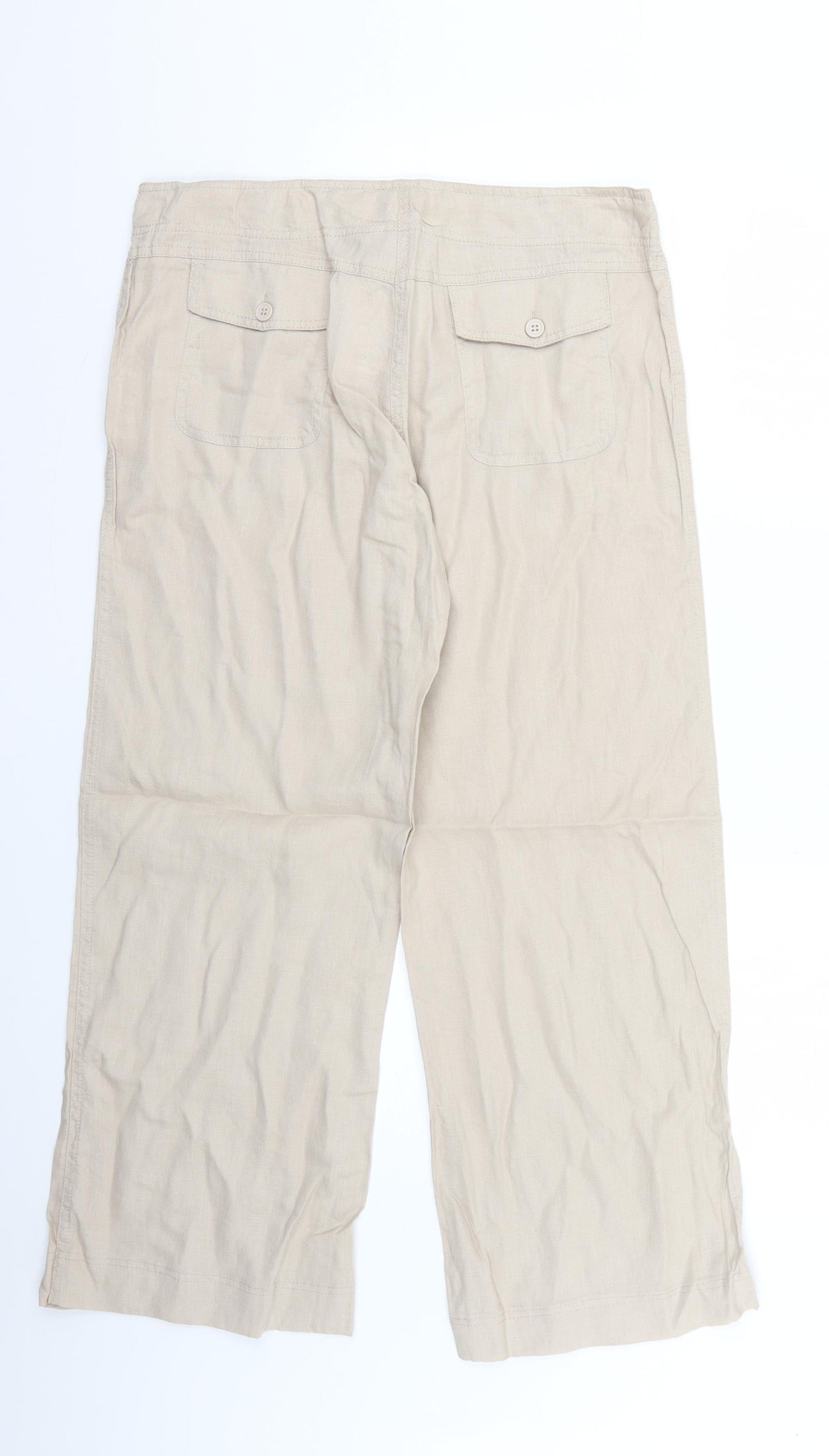 Atmosphere Womens Beige   Trousers  Size 12 L27 in
