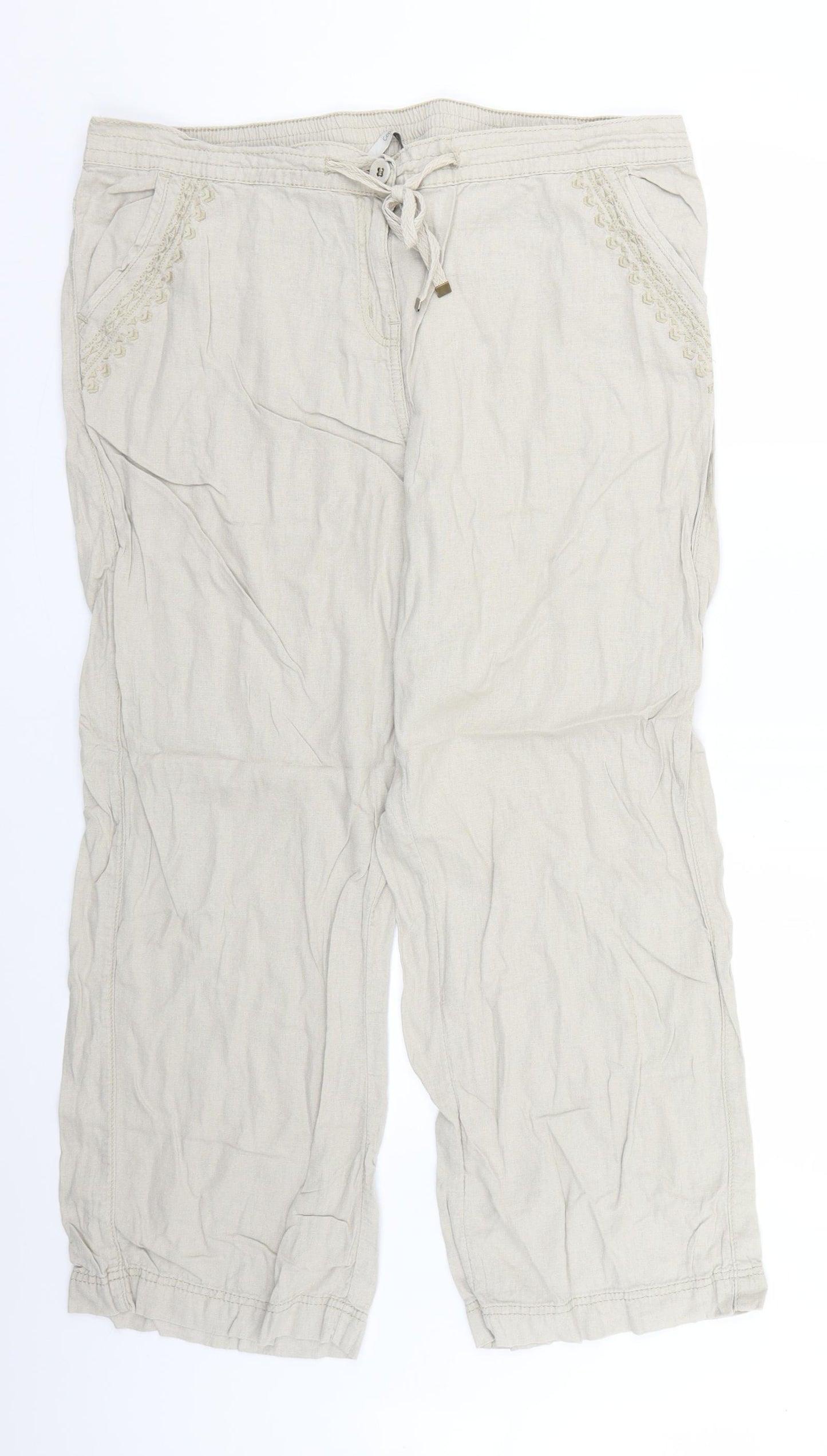 George Womens Beige   Trousers  Size 18 L25 in