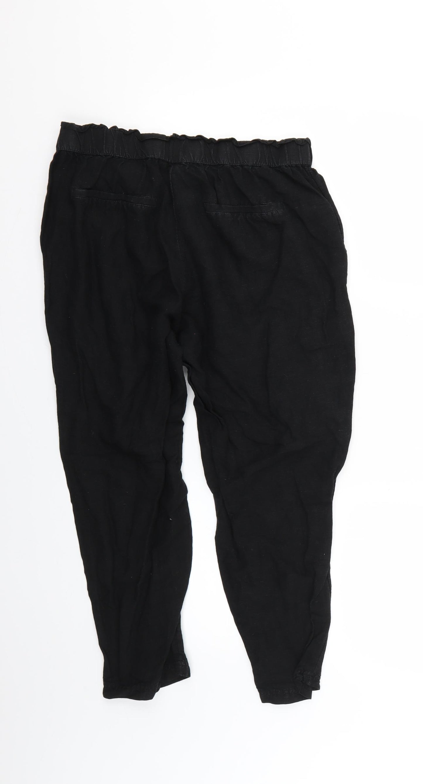H&M Womens Black   Trousers  Size 14 L22 in