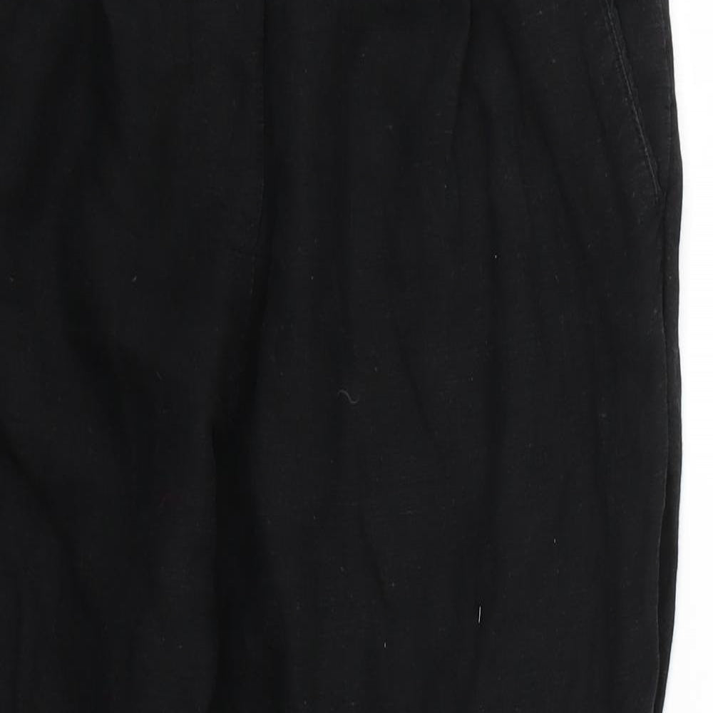 H&M Womens Black   Trousers  Size 14 L22 in