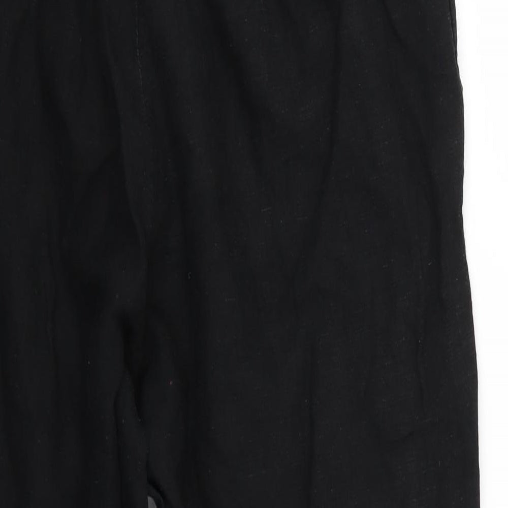 H&M Womens Black   Trousers  Size 14 L22 in