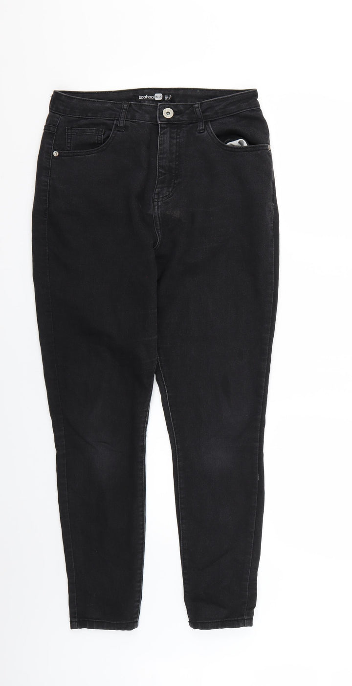 Boohoo Womens Black Skinny Jeans Size 12 L25 in