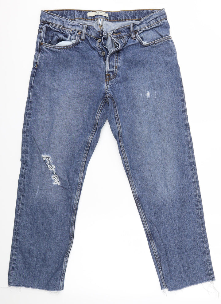 Mango Mens Blue Straight Jeans Size 32 in L26 in