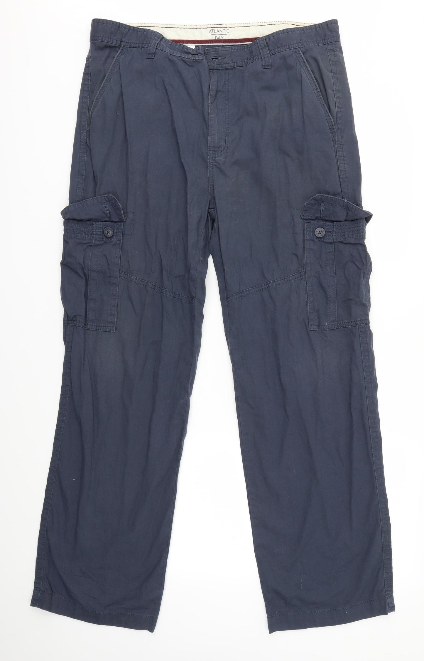 Atlantic Bay Mens Blue   Trousers  Size 38 in L31 in