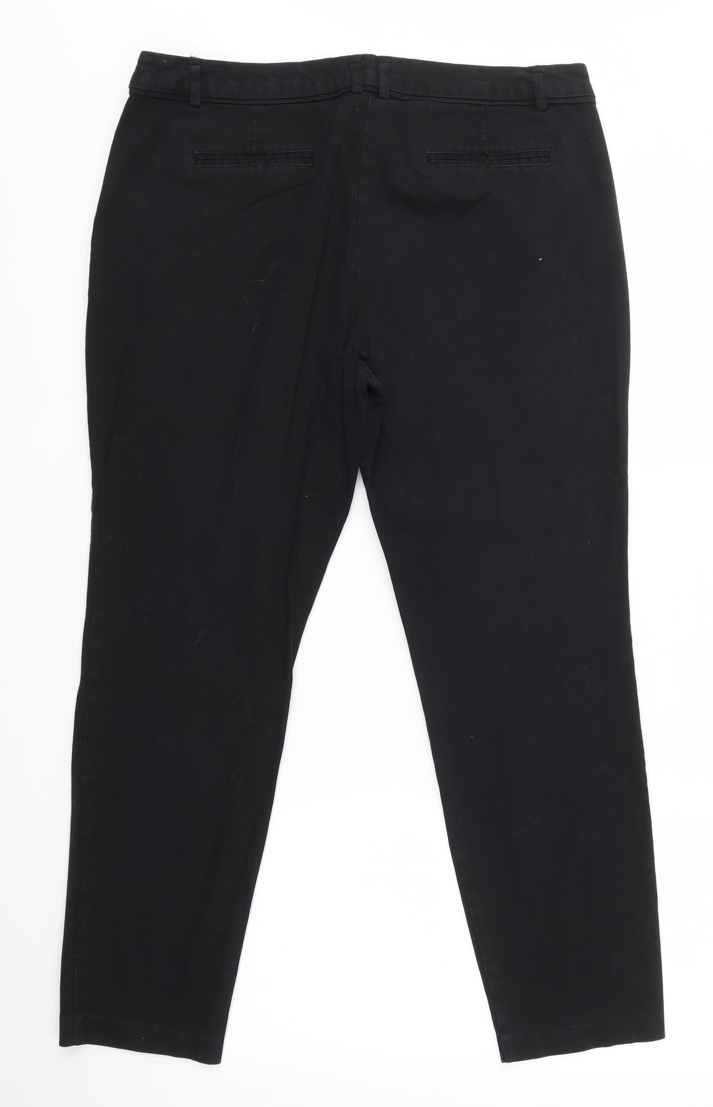 Wallis Womens Black   Cropped Trousers Size 16 L26 in