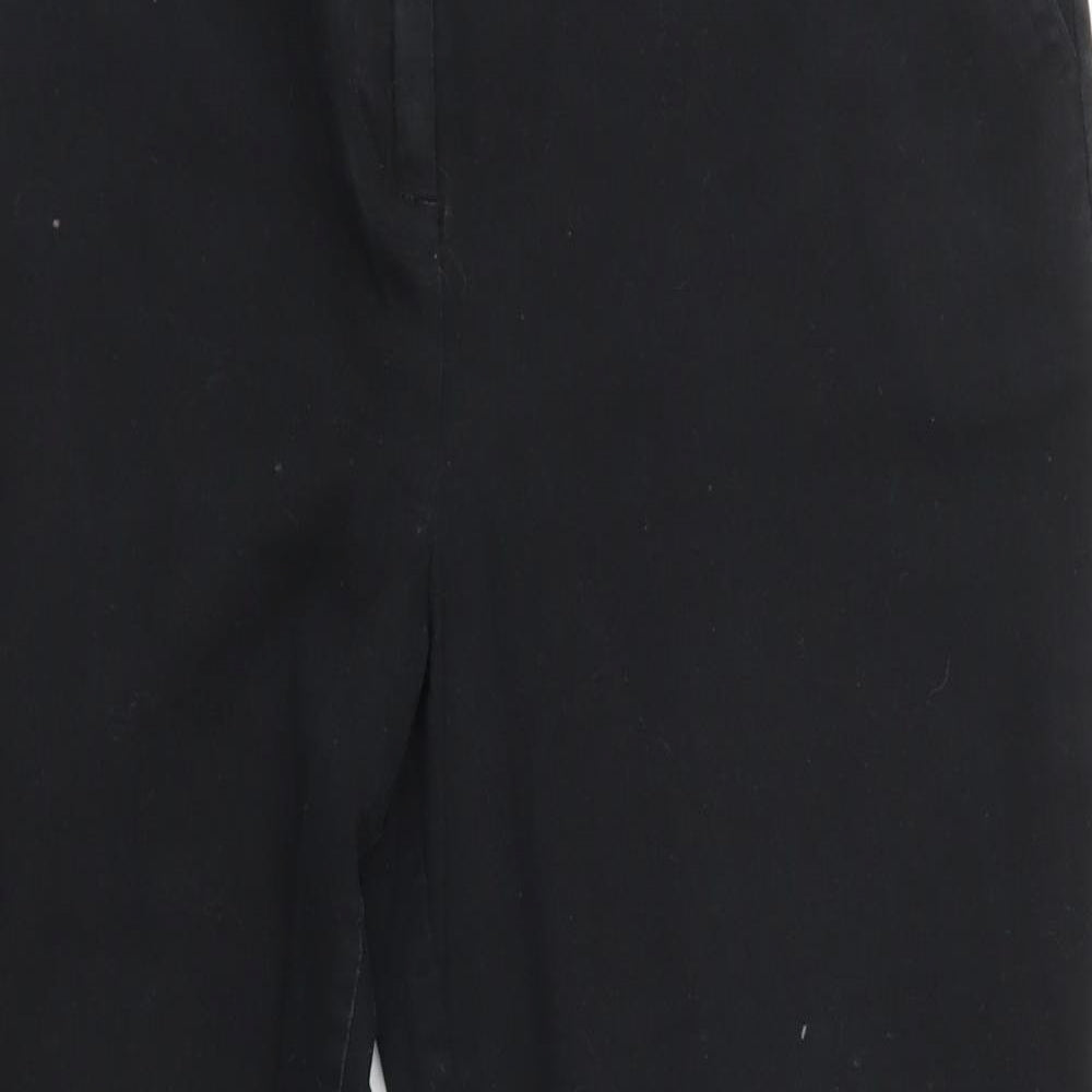 Wallis Womens Black   Cropped Trousers Size 16 L26 in