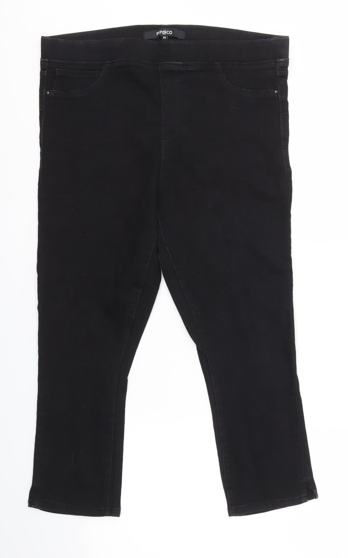 PEP & CO Womens Black   Cropped Jeans Size 14 L21 in