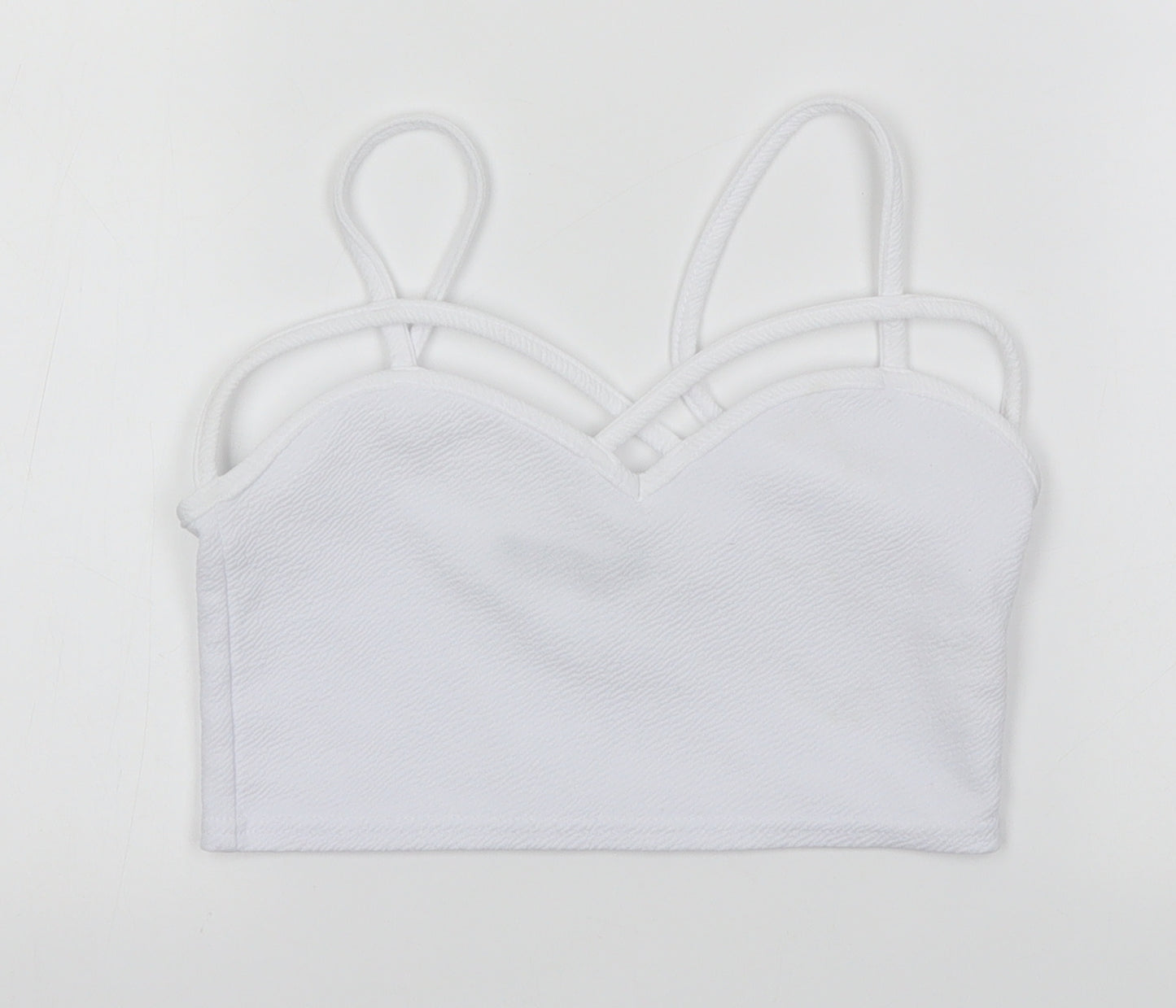 Boohoo Womens White   Basic T-Shirt Size 6