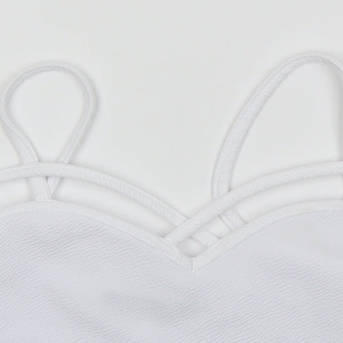 Boohoo Womens White   Basic T-Shirt Size 6
