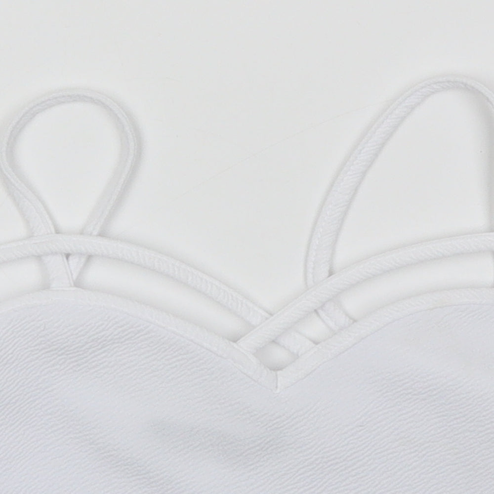 Boohoo Womens White   Basic T-Shirt Size 6