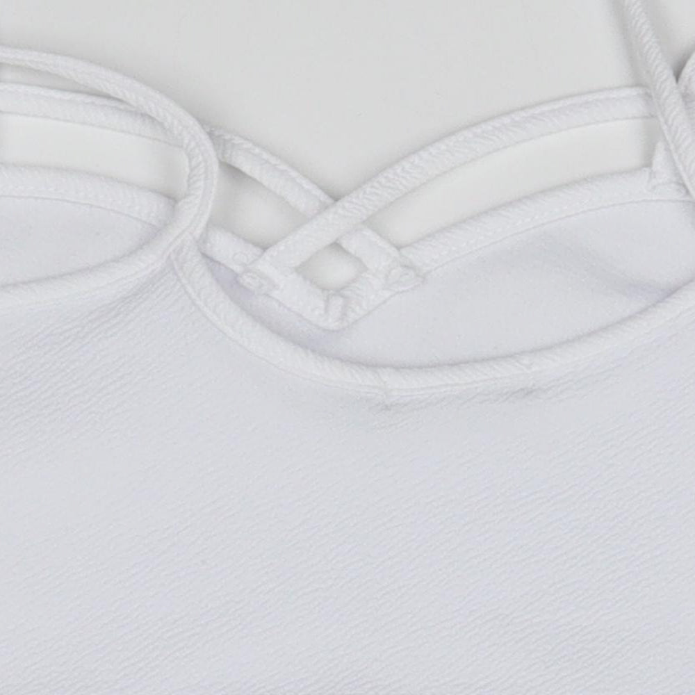Boohoo Womens White   Basic T-Shirt Size 6