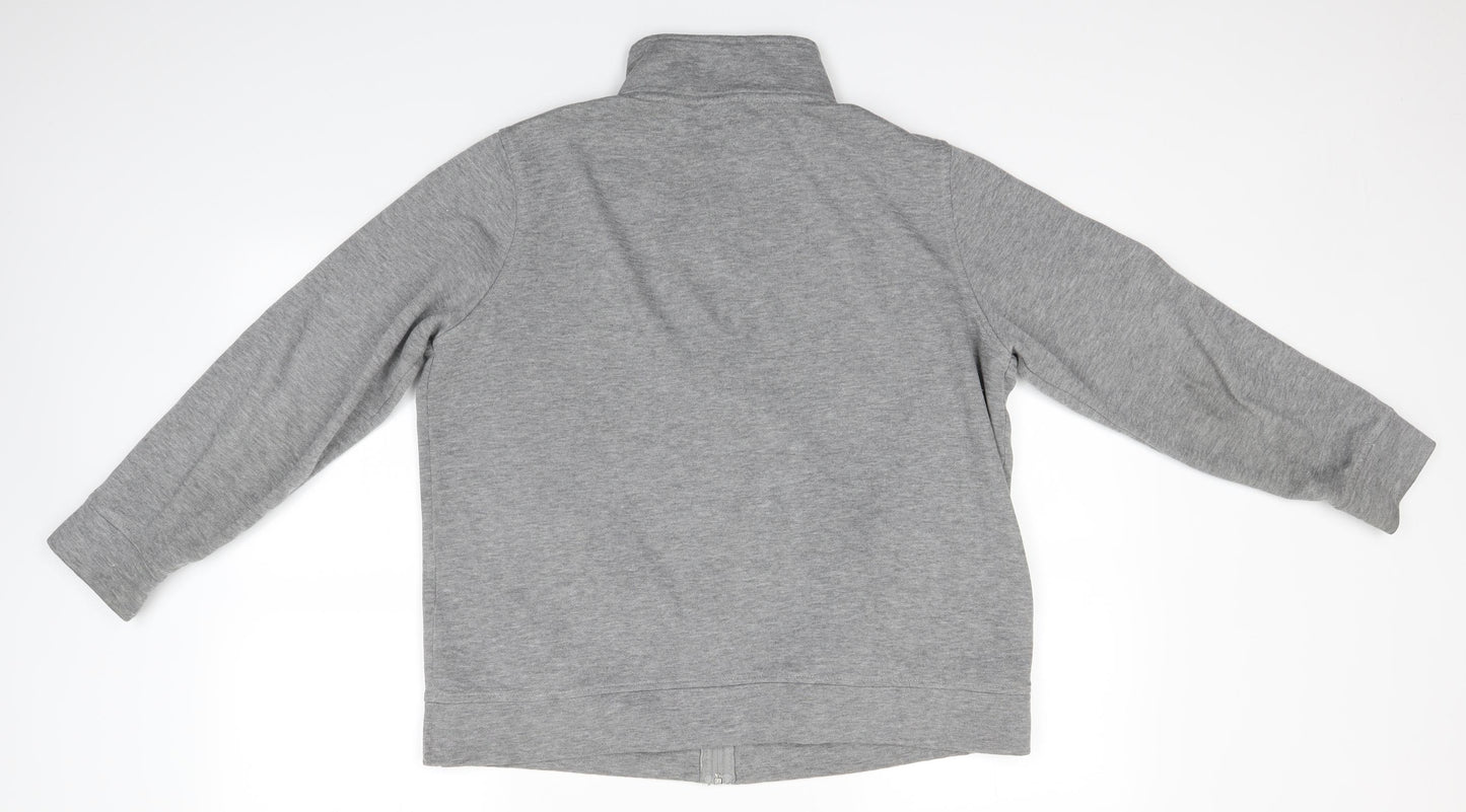 BM Womens Grey   Full Zip Sweatshirt Size M