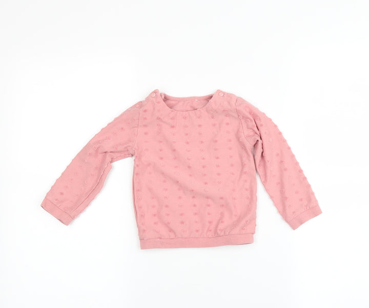 TU Baby Pink Spotted  Basic T-Shirt Size 12-18 Months