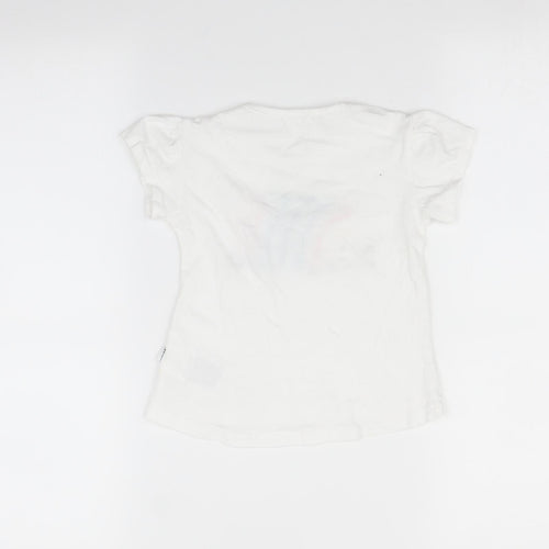 Kueza Baby White   Basic T-Shirt Size 18-24 Months  - Hedgehog