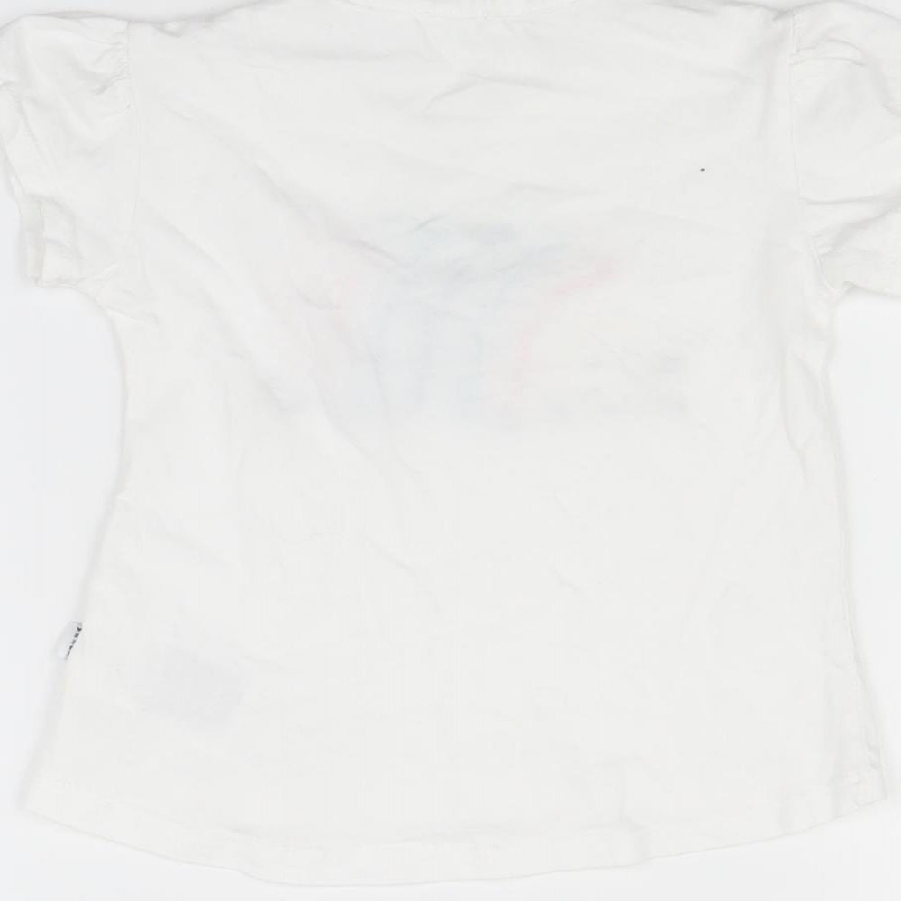 Kueza Baby White   Basic T-Shirt Size 18-24 Months  - Hedgehog