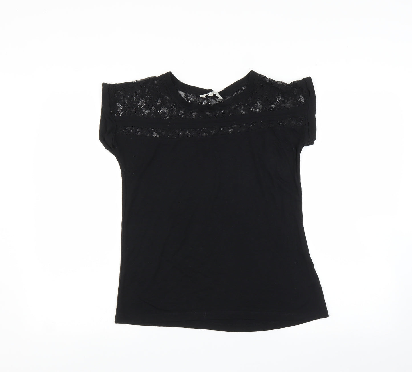 Peacocks Womens Black   Basic T-Shirt Size 10