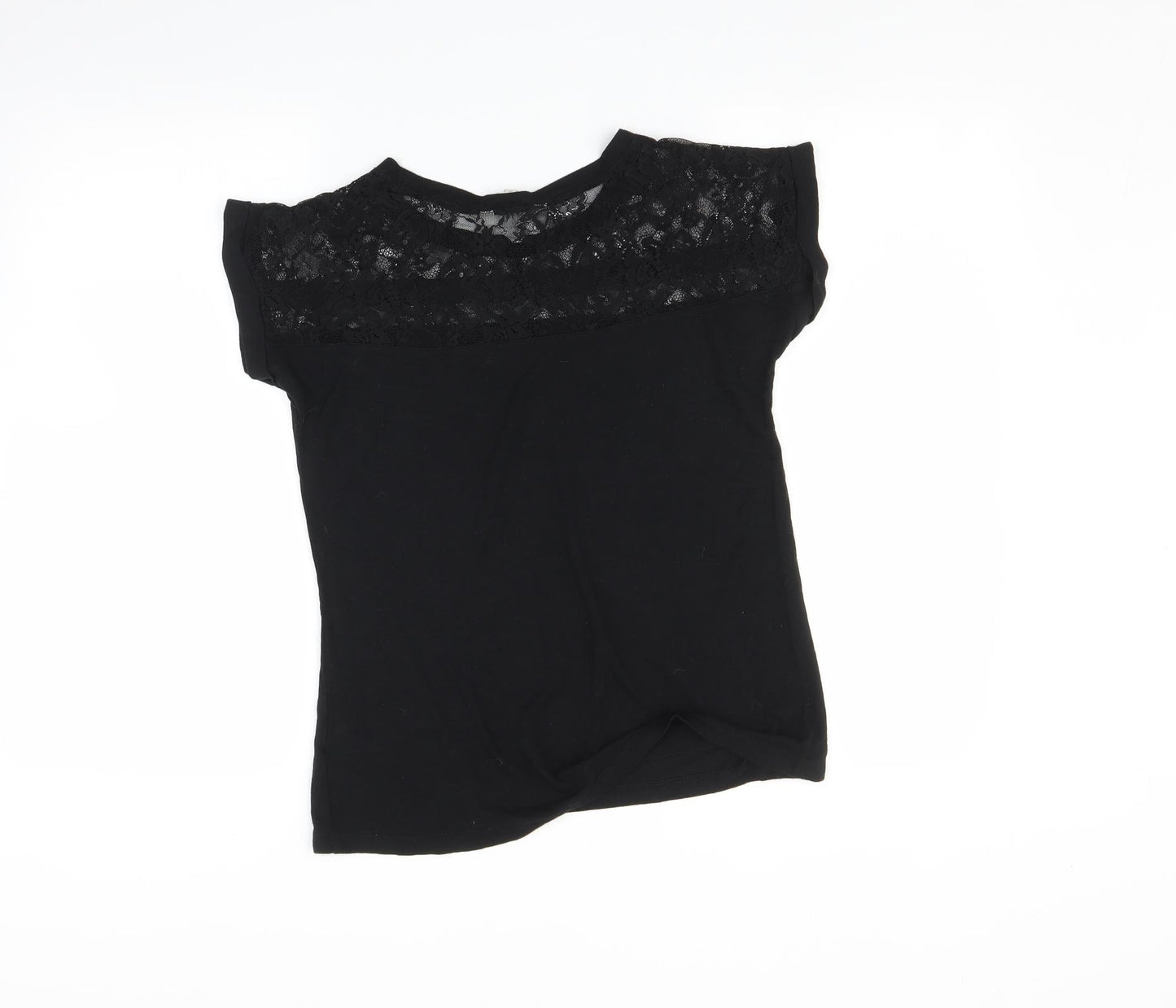 Peacocks Womens Black   Basic T-Shirt Size 10
