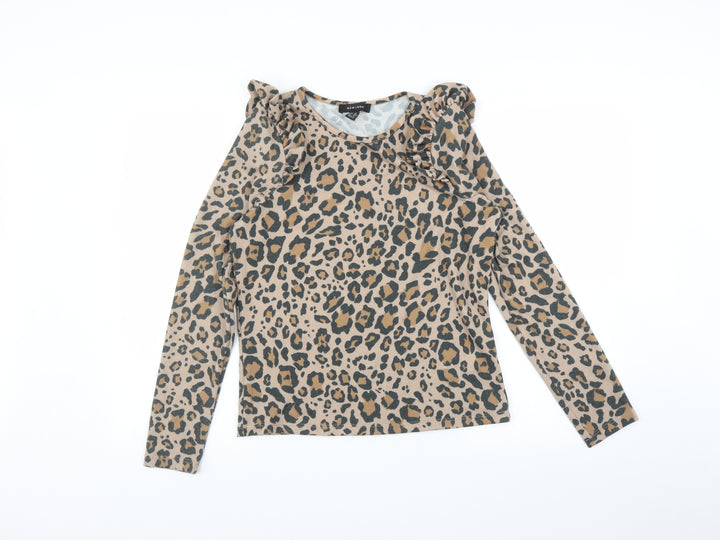 New Look Womens Multicoloured Animal Print  Pullover Jumper Size 12