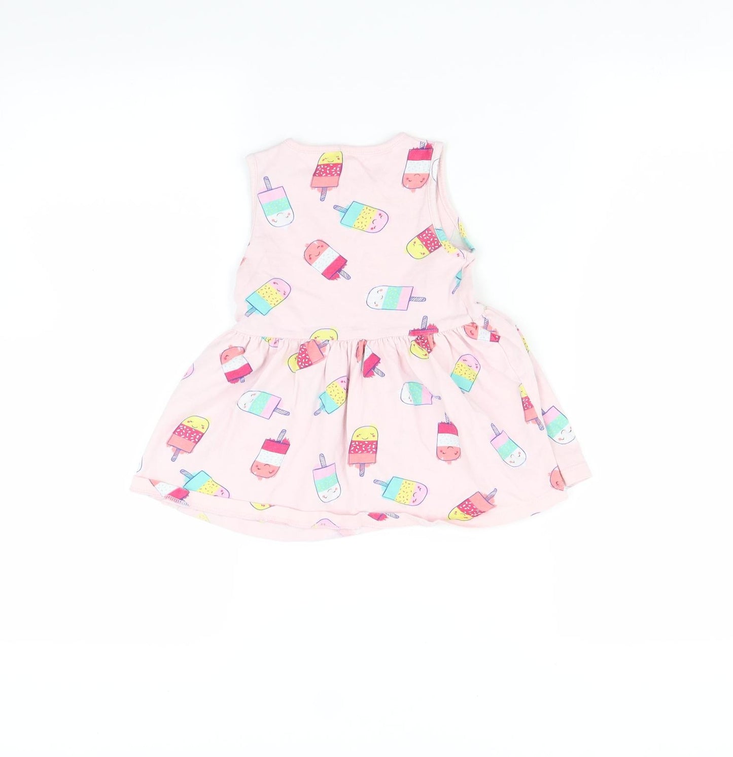 F&F Baby Pink   Fit & Flare  Size 9-12 Months  - Ice lolly print