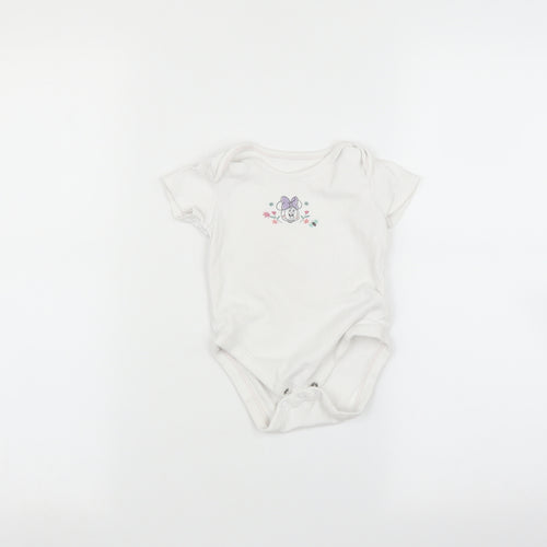 George Baby White   Babygrow One-Piece Size 9-12 Months  - Minnie Mouse