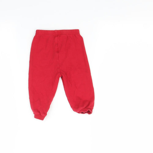 George Baby Red   Jogger Trousers Size 9 Months