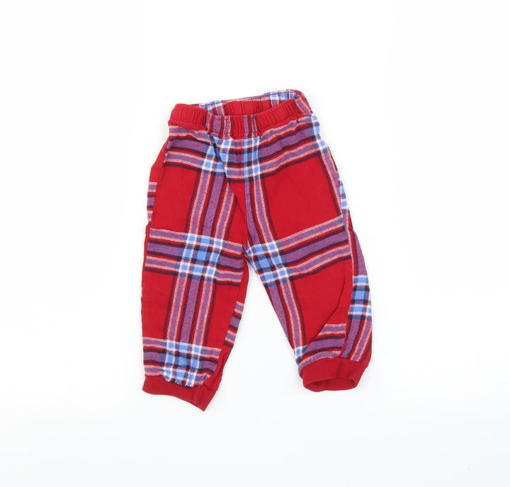 George Baby Multicoloured Check   Pyjama Pants Size 9-12 Months
