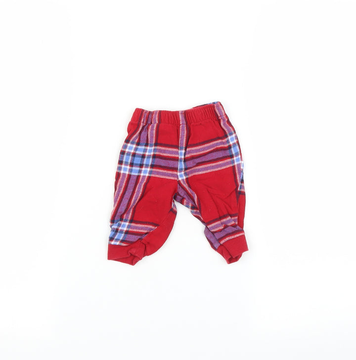 George Baby Multicoloured Check   Pyjama Pants Size 0-3 Months