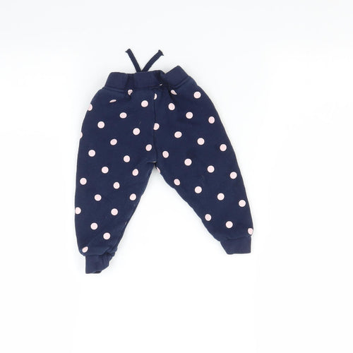 Primark Baby Blue Polka Dot  Jogger Trousers Size 9 Months