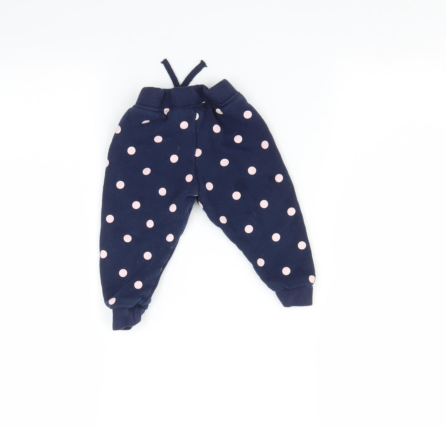 Primark Baby Blue Polka Dot  Jogger Trousers Size 9 Months