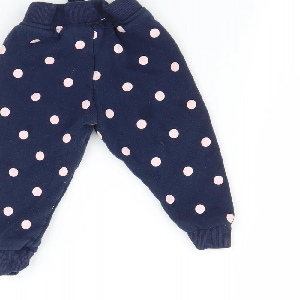 Primark Baby Blue Polka Dot  Jogger Trousers Size 9 Months
