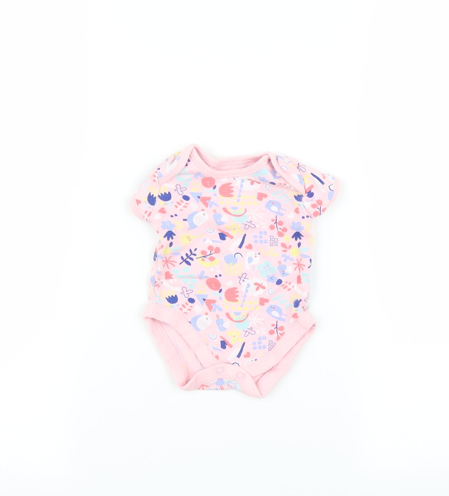 George Baby Pink   Babygrow One-Piece Size 0-3 Months  - Bird print