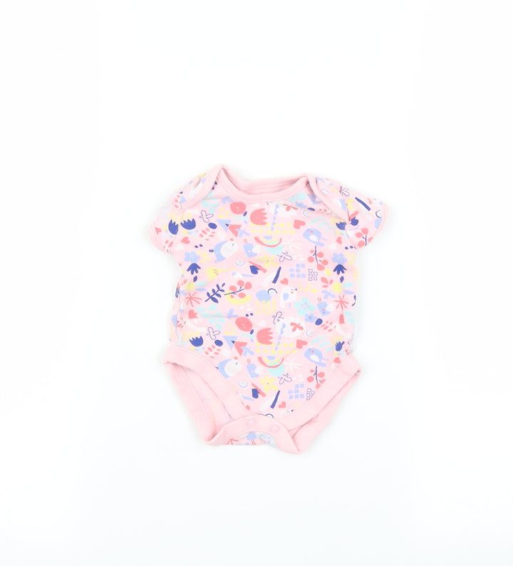 George Baby Pink   Babygrow One-Piece Size 0-3 Months  - Bird print