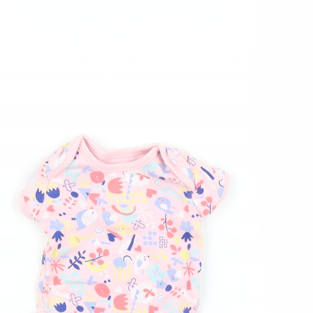 George Baby Pink   Babygrow One-Piece Size 0-3 Months  - Bird print