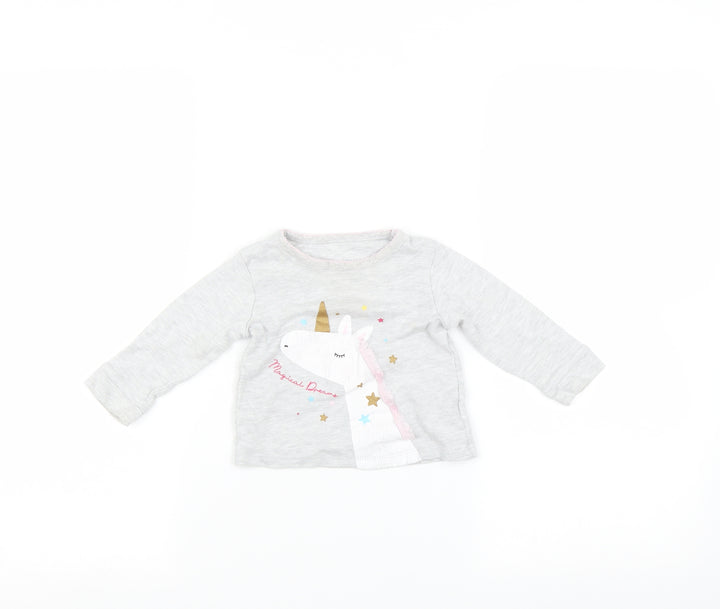 Primark Baby Multicoloured Basic T-Shirt Size 12-18 Months - unicorn