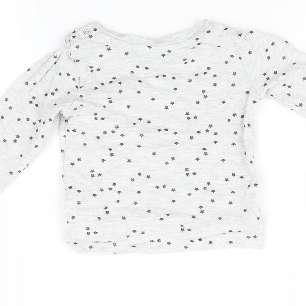 Primark Baby Grey   Basic T-Shirt Size 6-9 Months