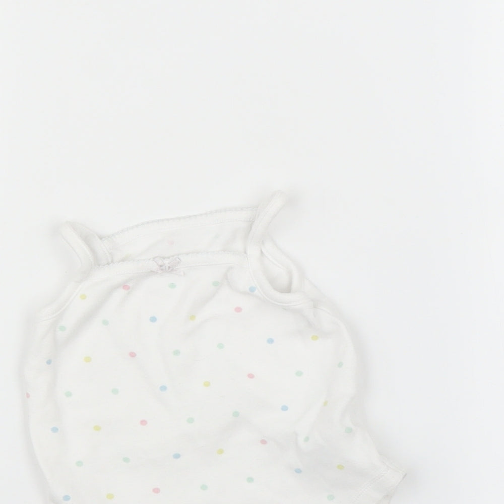 Primark Baby White Polka Dot  Babygrow One-Piece Size 9-12 Months