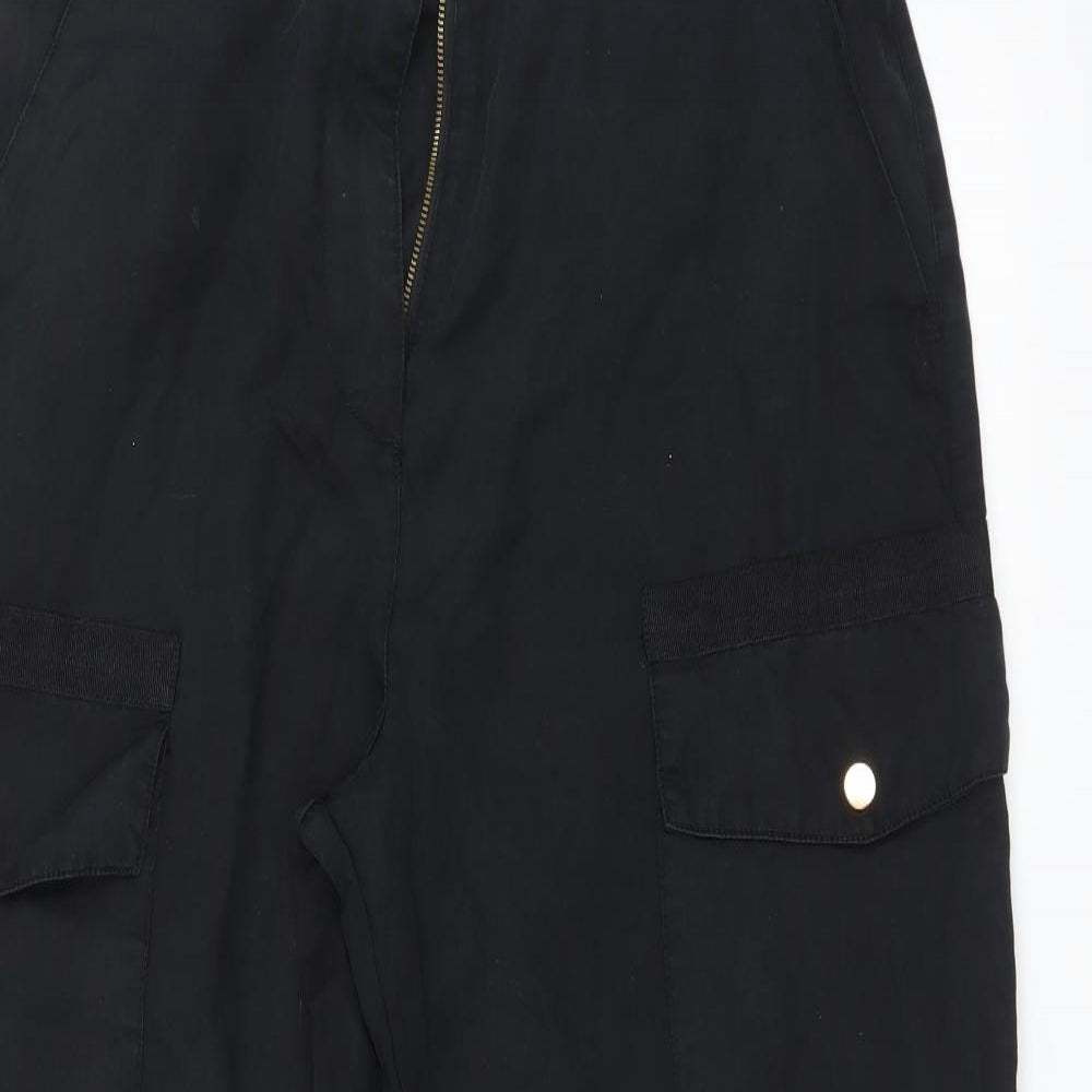 River Island Womens Black   Cargo Trousers Size 14 L27 in