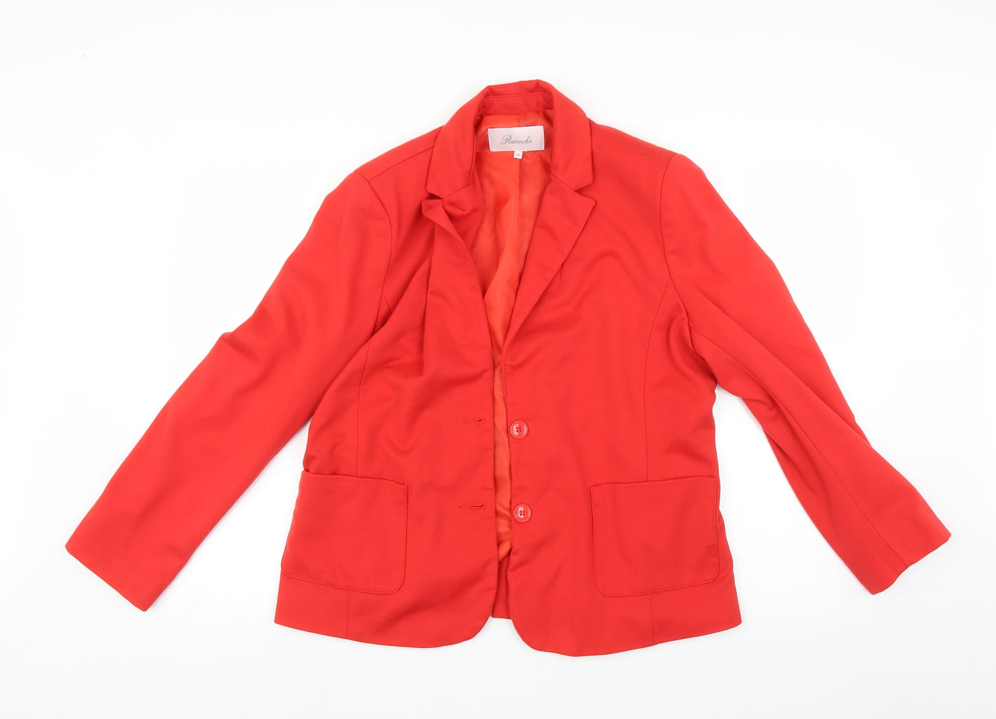 Peacocks Womens Red    Jacket Size 16