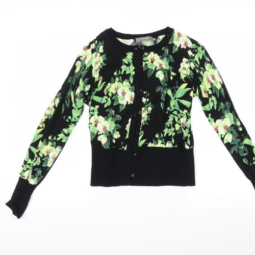 Oasis Womens Multicoloured Floral  Cardigan Jumper Size S