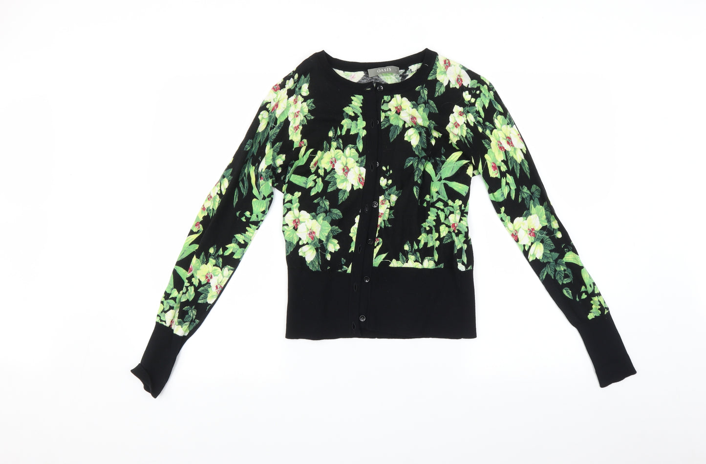 Oasis Womens Multicoloured Floral  Cardigan Jumper Size S